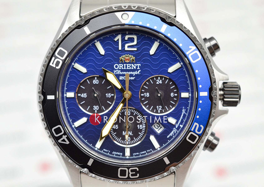 Часы Orient Chronograph RA-TX0208L (RN-TX0208L) — сталь металл, Япония