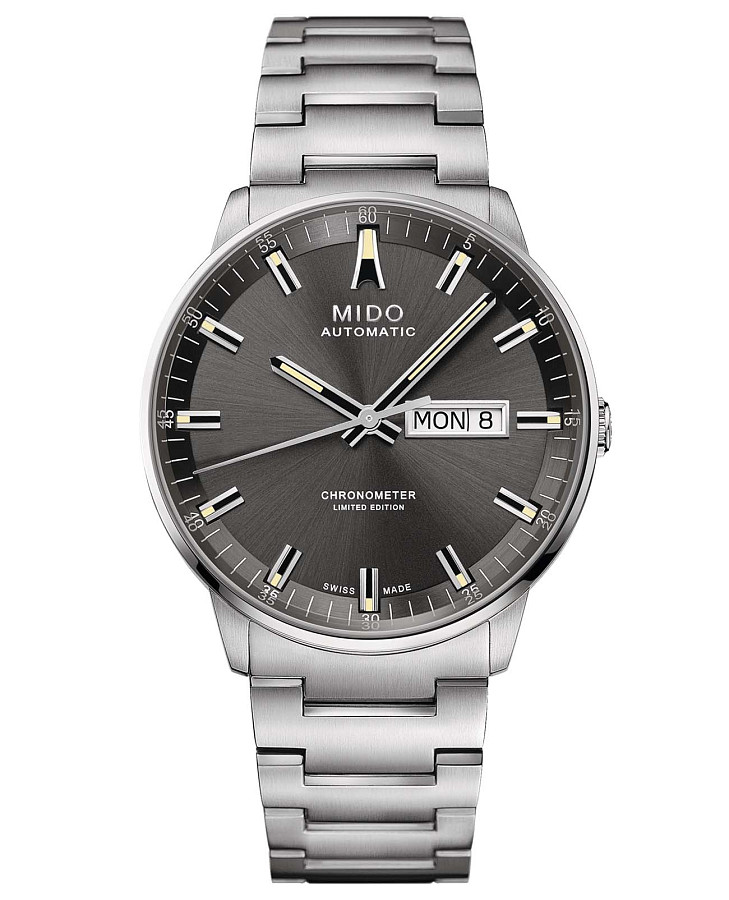 Часы Mido Commander IBA M021.431.11.061.02 — мужские, антрацитовый