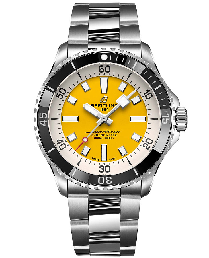 Часы Breitling Superocean Automatic 42 A17375211I1A1 — мужские, желтый