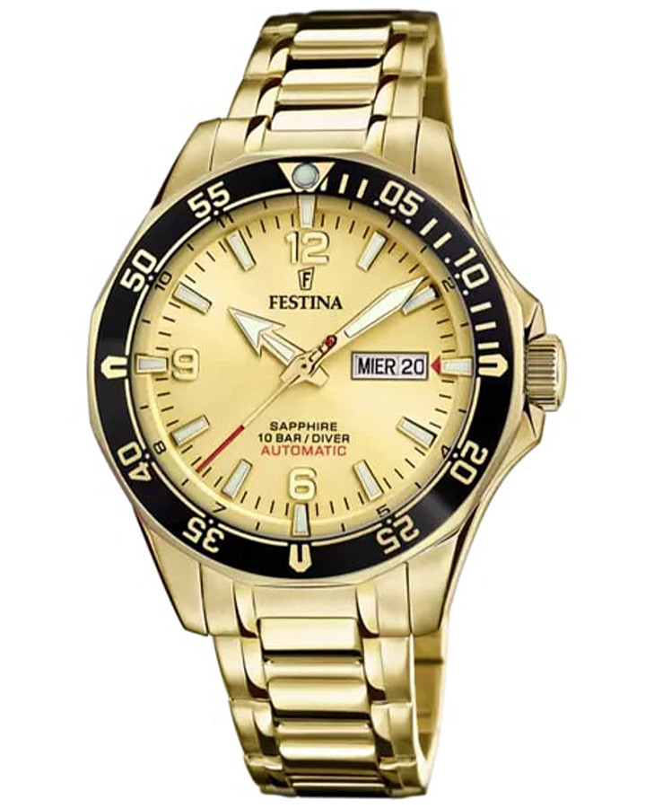 Часы Festina Automatic F20479/1 — мужские, золотистый