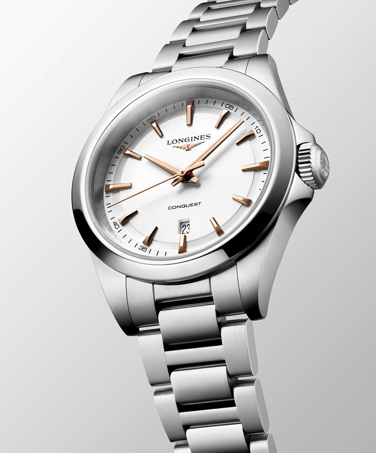 Часы Longines Conquest 30 mm L3.350.4.18.6 — кварцевые, сталь металл