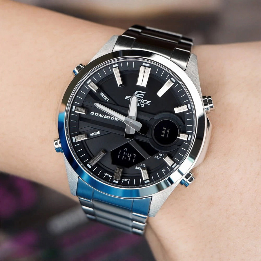 Часы Casio Edifice EFV-C120D-1A — кварцевые, сталь металл