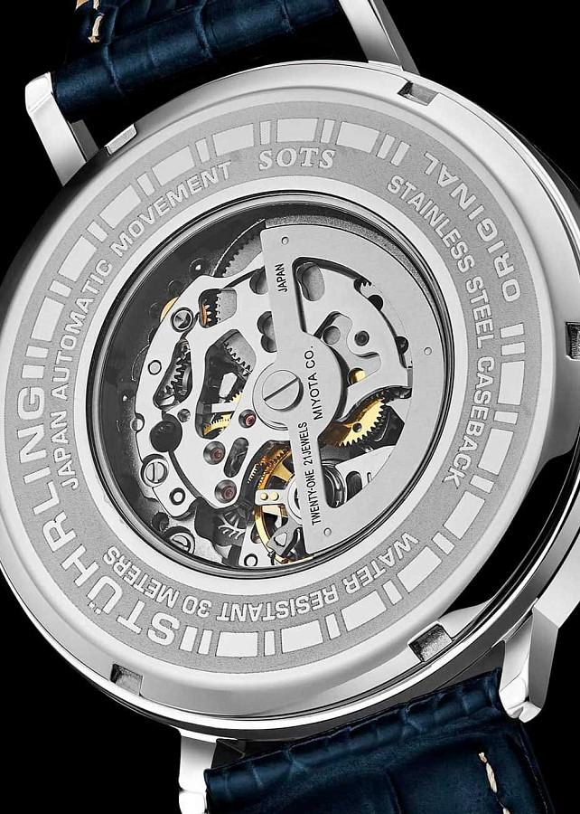 Часы Stuhrling Quasar 1021.02 — механические, металл сталь