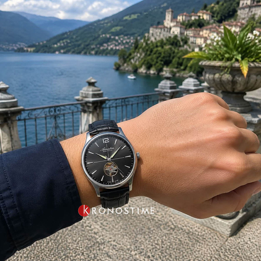 Часы Adriatica A8339.5256AO — черный, металл сталь