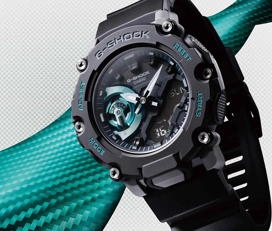 Часы Casio G-Shock GA-2200SBY-8A — черный, пластик