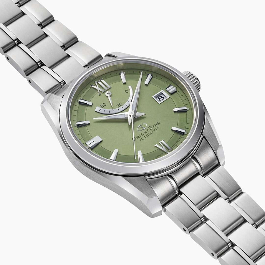 Часы Orient Star RE-AU0107E (RK-AU0107E) — зеленый, металл сталь