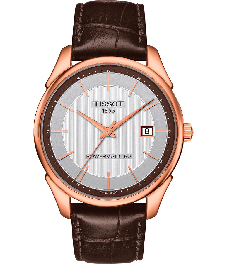 Часы Tissot Vintage Powermatic 80 18K Gold T920.407.76.031.00 — мужские, белый
