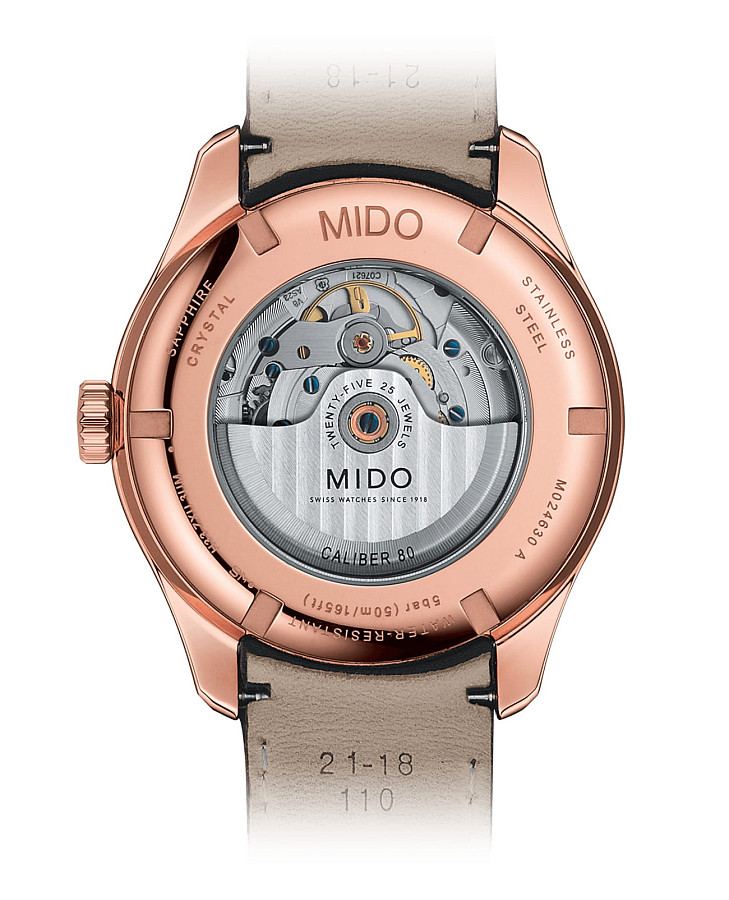 Часы Mido Belluna Sunray M024.630.36.041.00 — механические, сталь металл