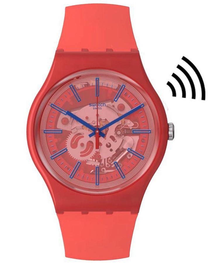 Часы Swatch New Gent Biosourced Swatch Pay! SO29R107-5300 — женские, прозрачный