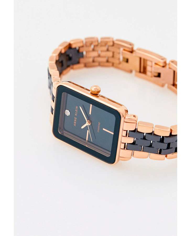 Часы Anne Klein Diamond Dial 3668NVRG — металл, США