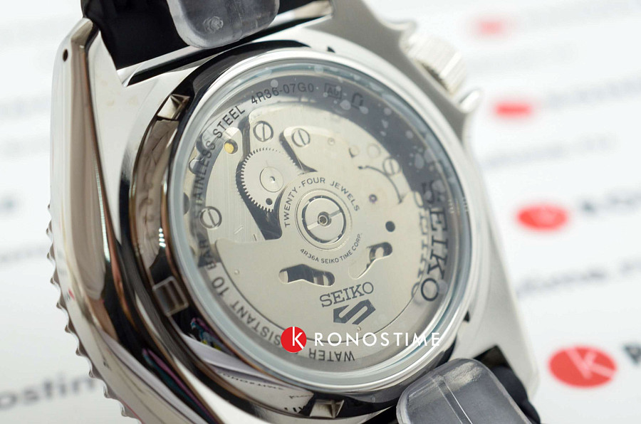 Часы Seiko 5 Sports SRPD73K2 — силикон, черный