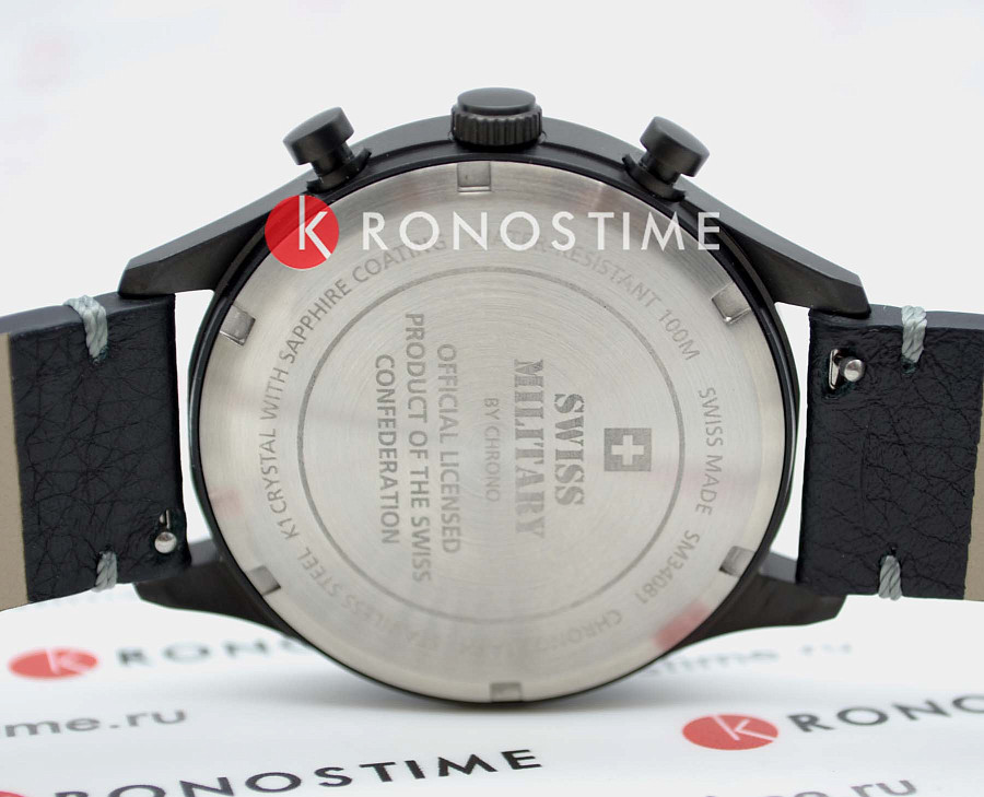 Часы Swiss Military by Chrono SM34081.11 — кожаный, мужские