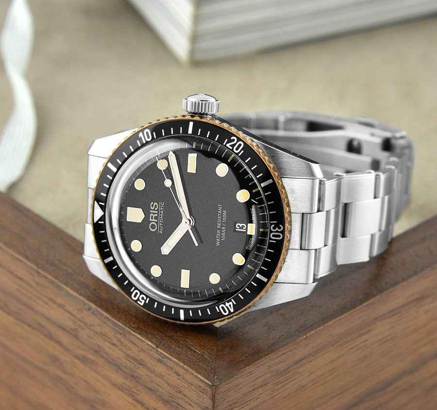 Часы Oris Divers Sixty‑Five 01 733 7707 4354-07 8 20 18 — сталь бронза, Швейцария