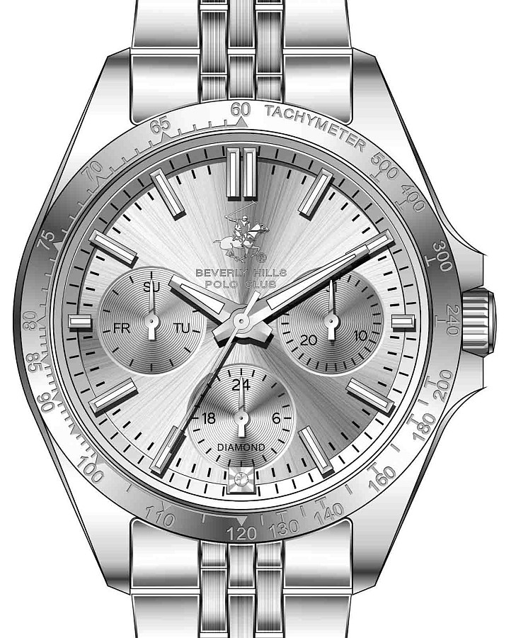 Часы Beverly Hills Polo Club BP3771C.330 — кварцевые, сталь металл