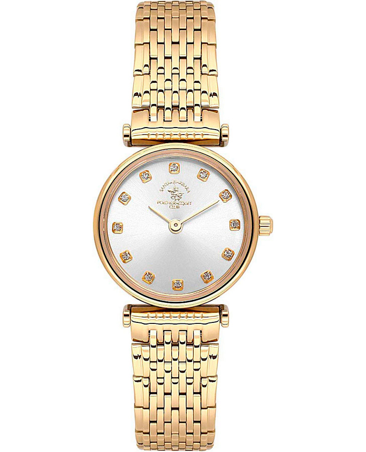 Часы Santa Barbara Polo & Racquet Club Unique SB.4.10019-3 — женские, серебристый