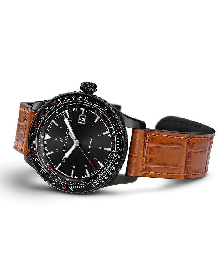 Часы Hamilton Khaki Aviation Converter H76625530 — черный, металл сталь