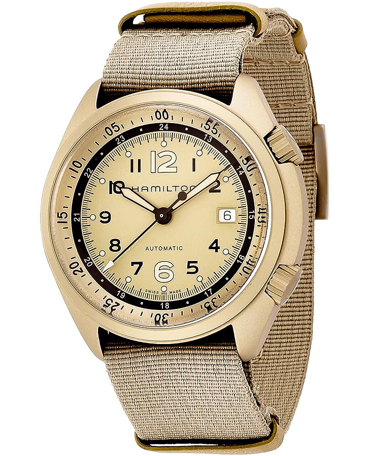 Часы Hamilton Khaki Aviation Pilot Pioneer Aluminium H80435895 — механические, металл алюминий