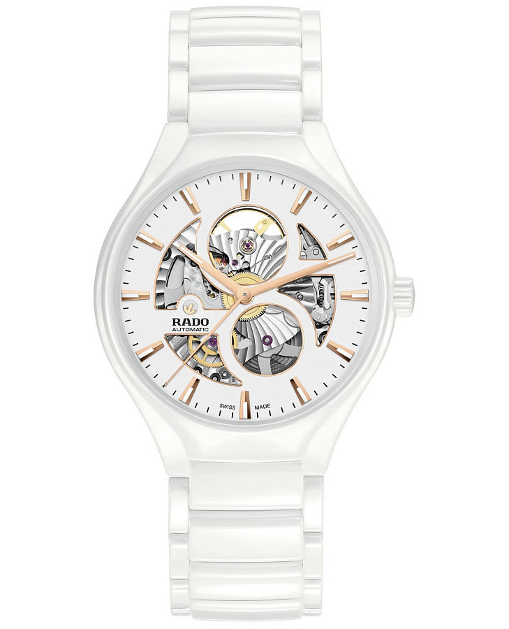 Часы Rado True Round Open Heart R27115012 — мужские, белый