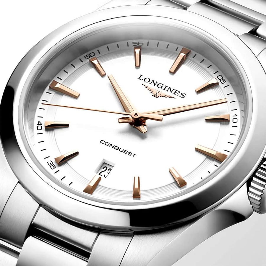 Часы Longines Conquest 34 mm L3.460.4.18.6 — сталь металл, Швейцария