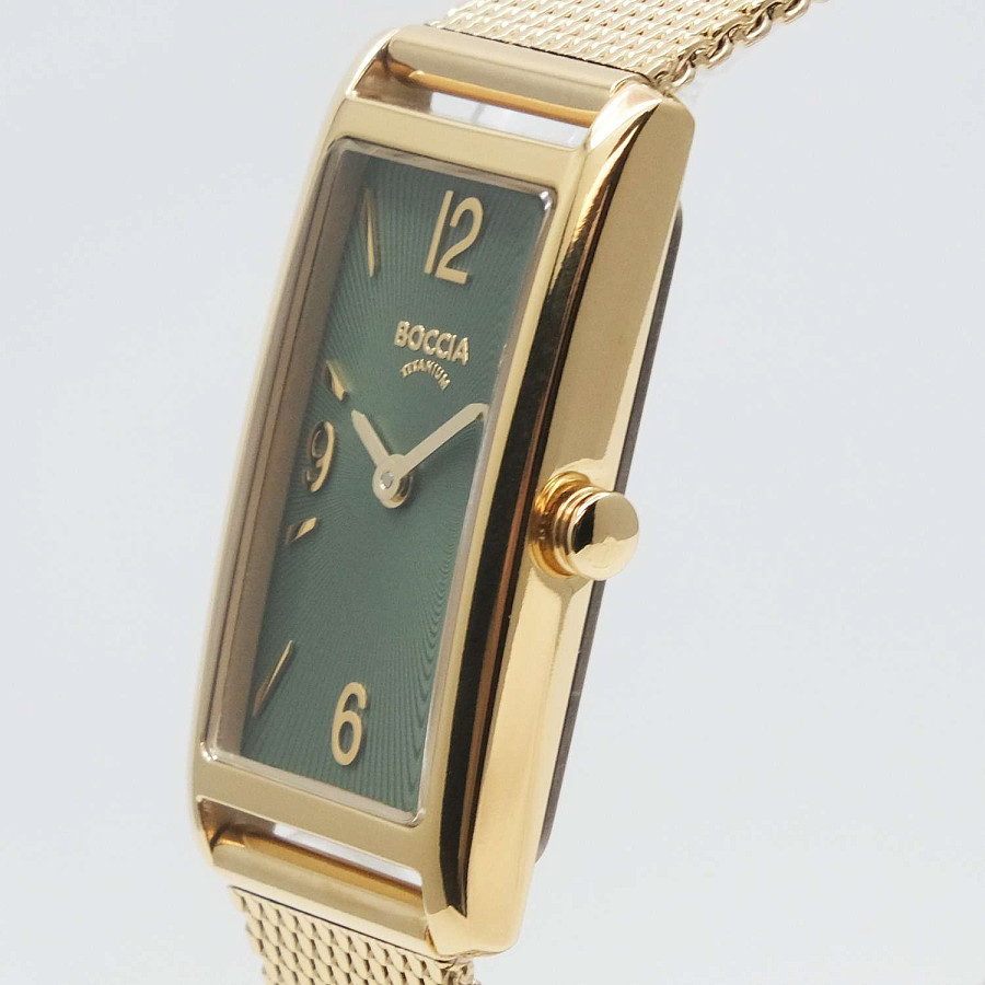 Часы Boccia Titanium Rectangular 3366-03 — титан, Германия