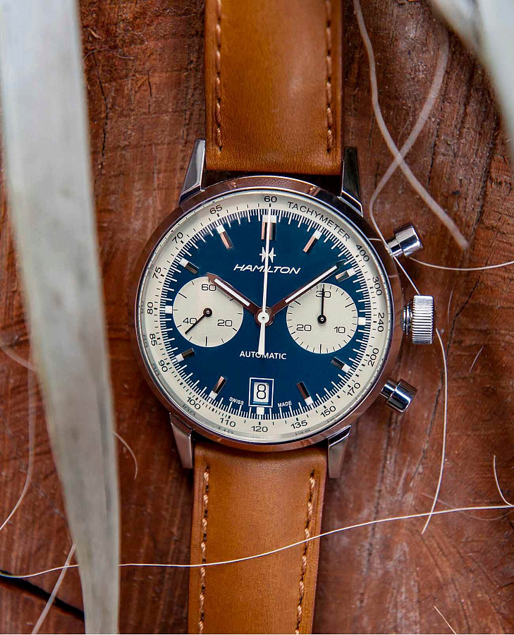 Часы Hamilton American Classic Intra-Matic Auto Chrono H38416541 — антрацитовый, механические