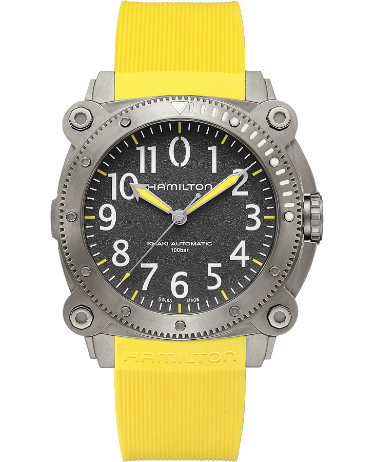 Часы Hamilton Khaki Navy Belowzero Auto Titanium H78535380 — мужские, черный