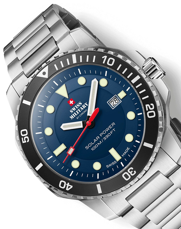 Часы Swiss Military by Chrono Solar Power SMS34102.02 — металл сталь, Швейцария