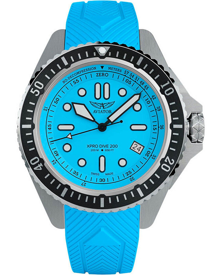 Часы Aviator Xpro Dive 200 V.1.42.0.376.0 — мужские, голубой