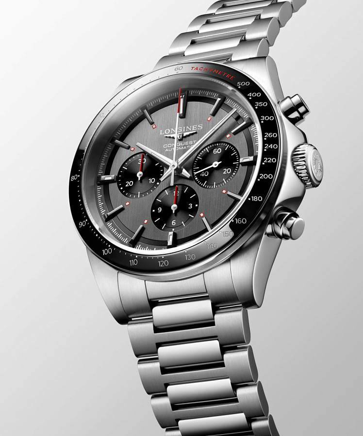 Часы Longines Conquest L3.836.4.52.9 — механические, керамика сталь металл