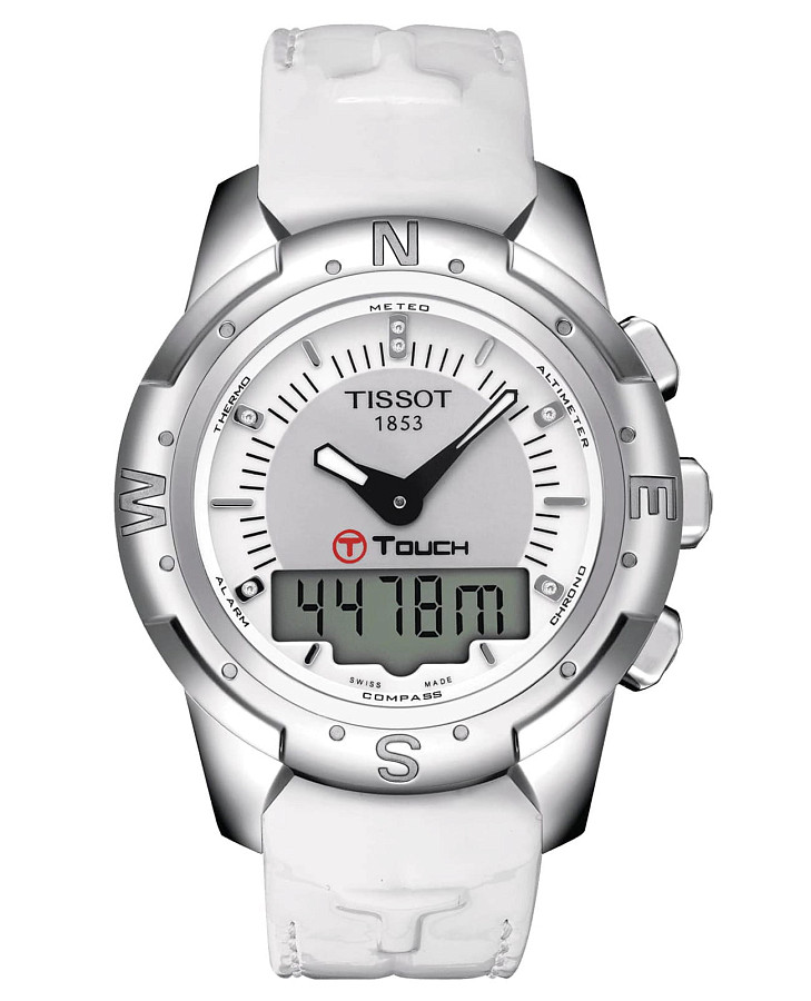 Часы Tissot T-Touch II Titanium Lady T047.220.46.086.00 — женские, белый