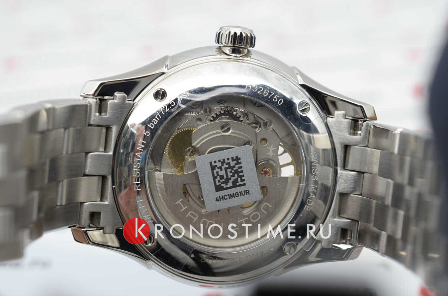 Часы Hamilton Jazzmaster Open Heart Auto H32675150 — мужские, нержавеющая сталь