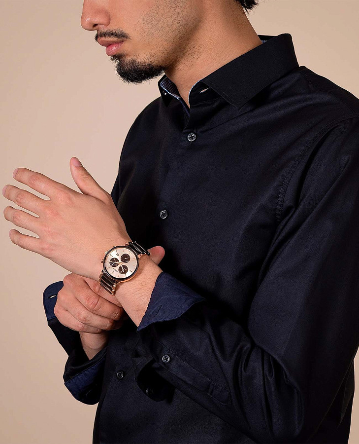 Часы Rado Centrix Chronograph R30212402 — мужские, сталь + керамические вставки