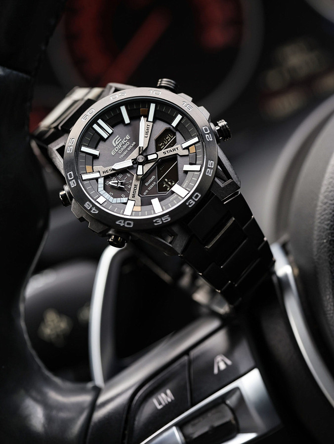 Часы Casio Edifice ECB-2000DC-1BDF (ECB-2000DC-1B) — карбон, Япония