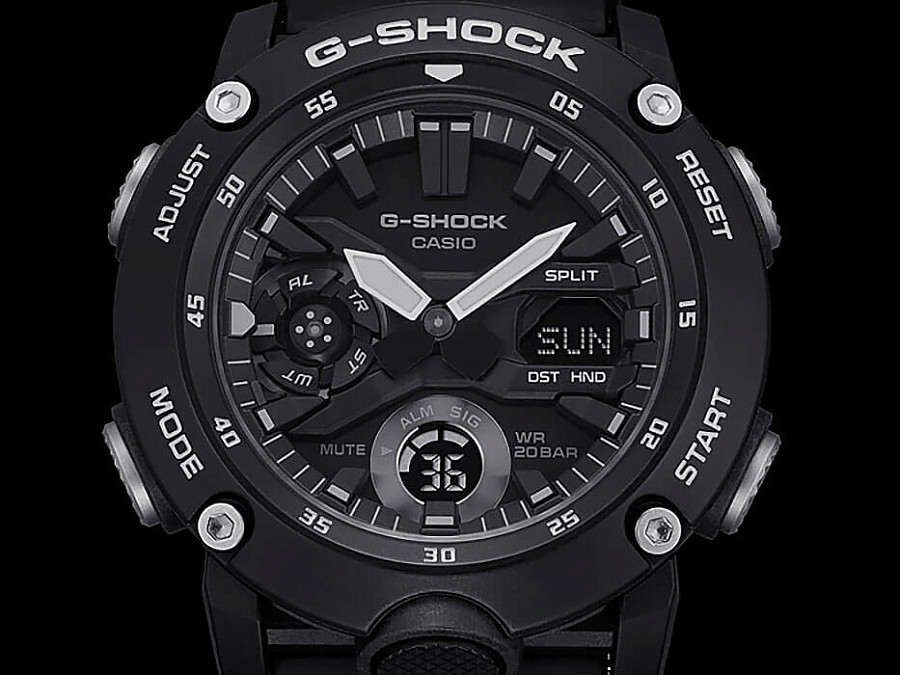 Часы Casio G-Shock GA-2000S-1ADR (GA-2000S-1A) — мужские, пластик