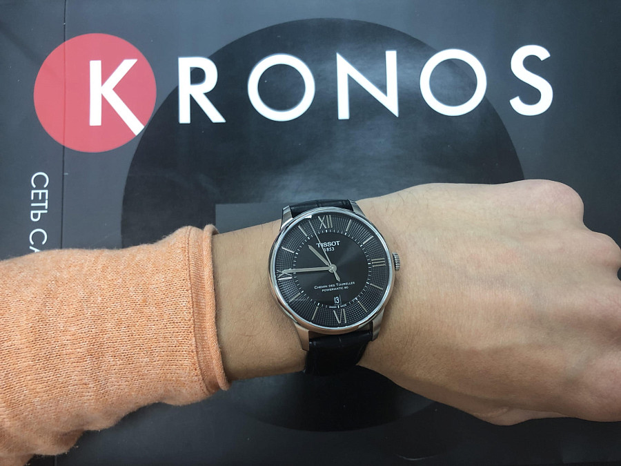 Часы Tissot Chemin des Tourelles Powermatic 80 T099.407.16.058.00 — сталь металл, кожаный