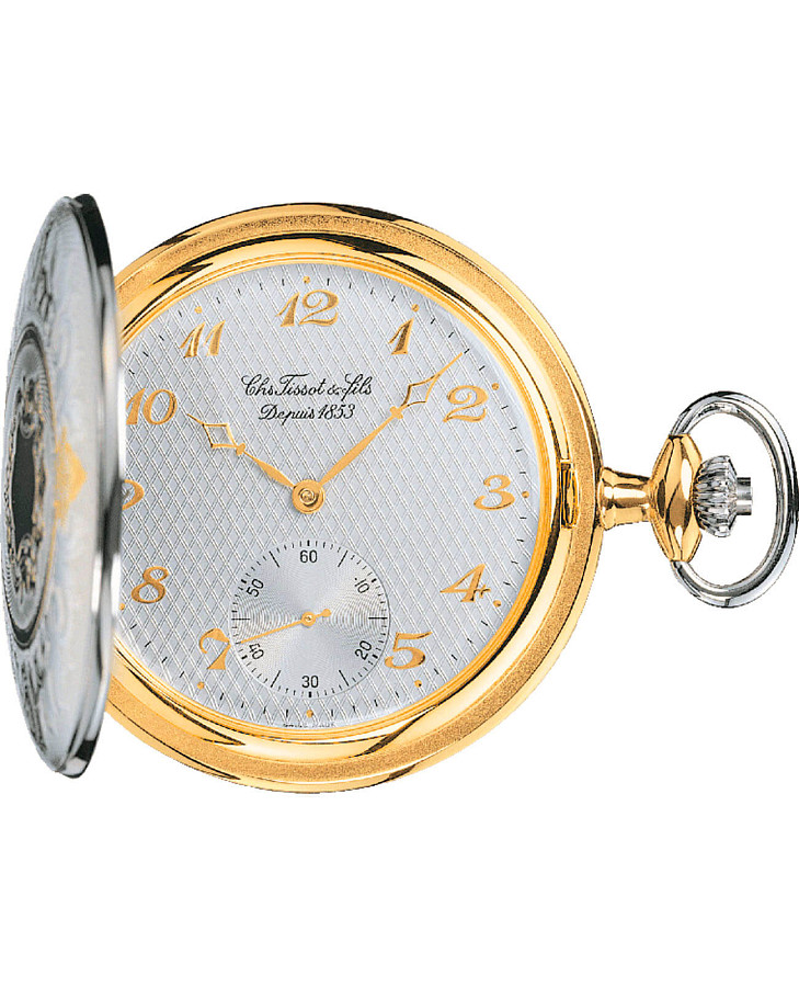 Часы Tissot Savonnette Mechanical T83.8.450.82 — мужские, белый