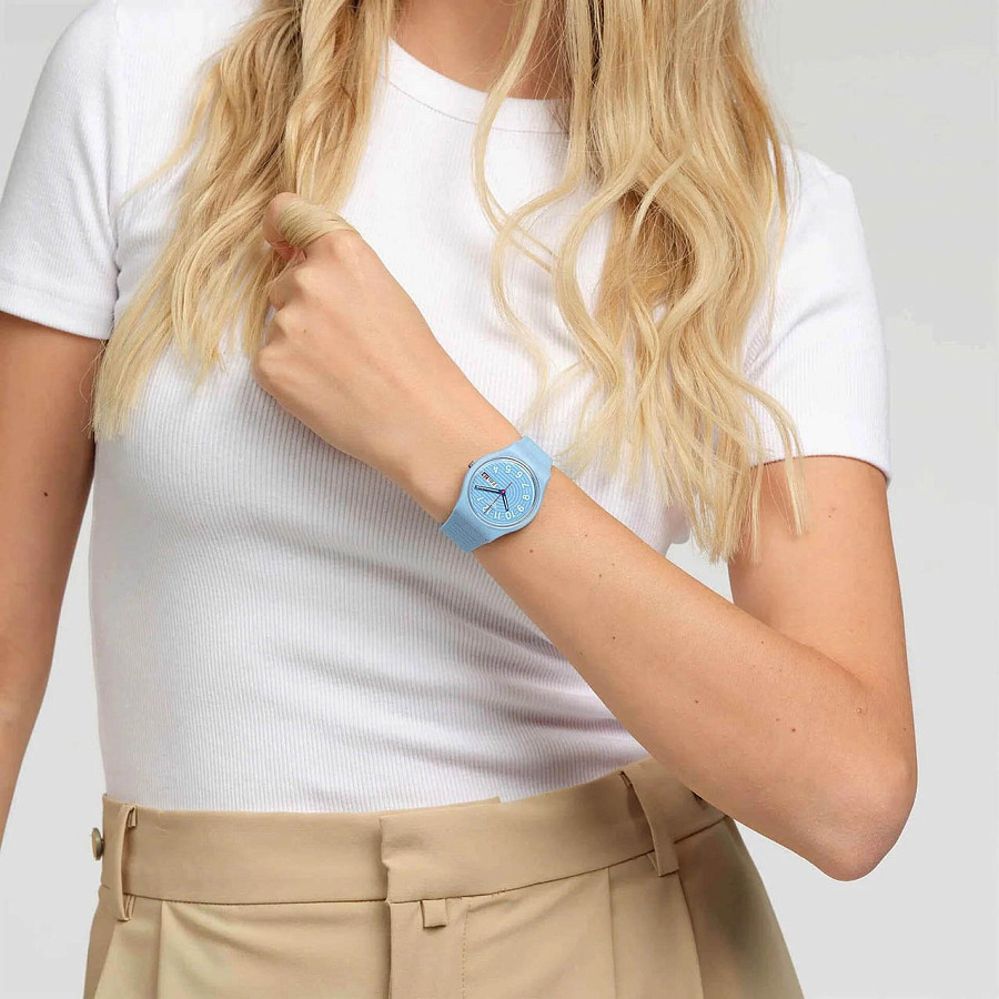 Часы Swatch Gent Biosourced Standart SO28S704 — кварцевые, Швейцария, женские
