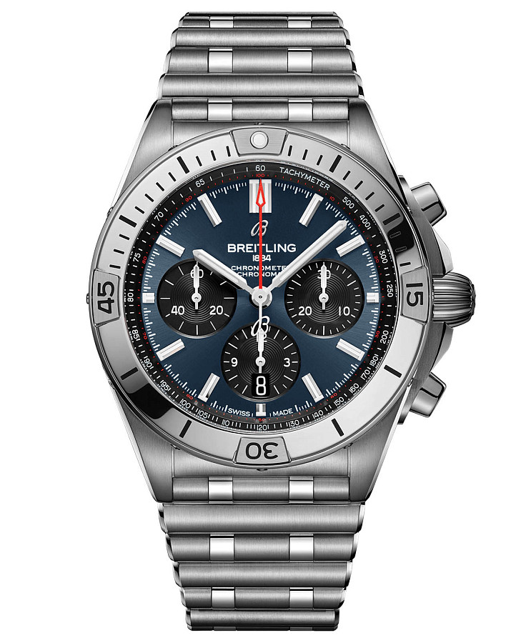 Часы Breitling Chronomat B01 42 AB0134101C1A1 — мужские, синий