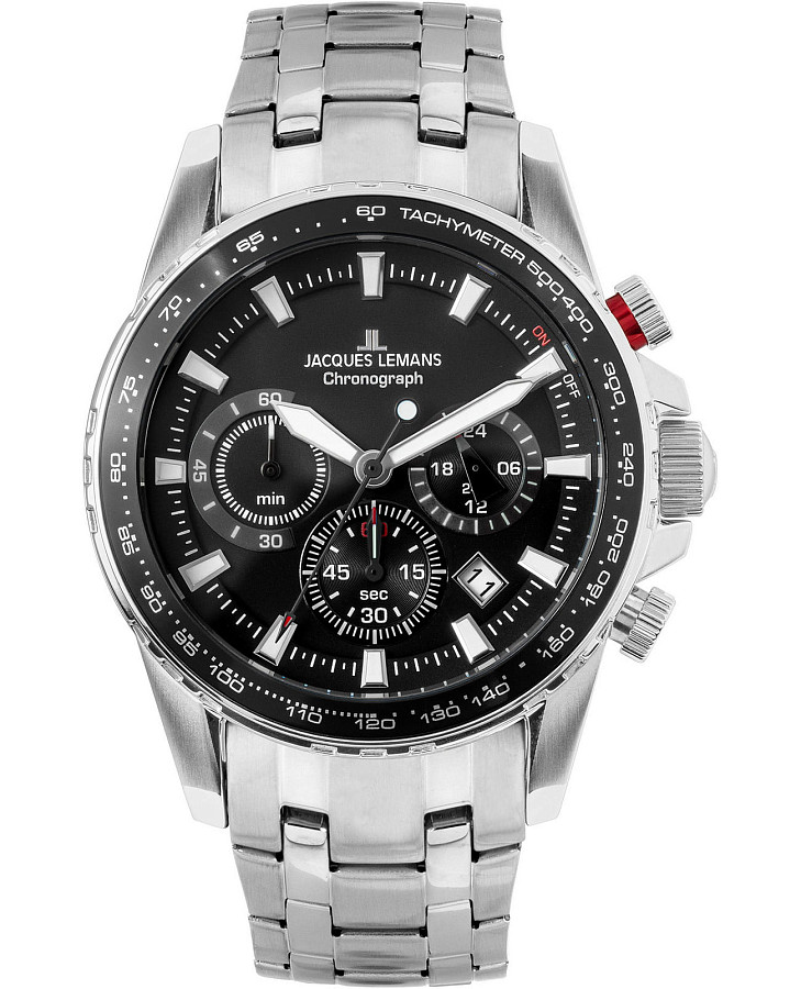 Часы Jacques Lemans Sport 1-2099D — мужские, черный