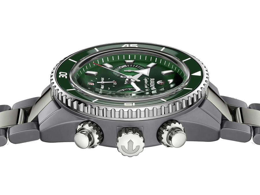 Часы Rado Captain Cook High-Tech Ceramic Automatic Chronograph R32189313 — механические, сталь керамика металл