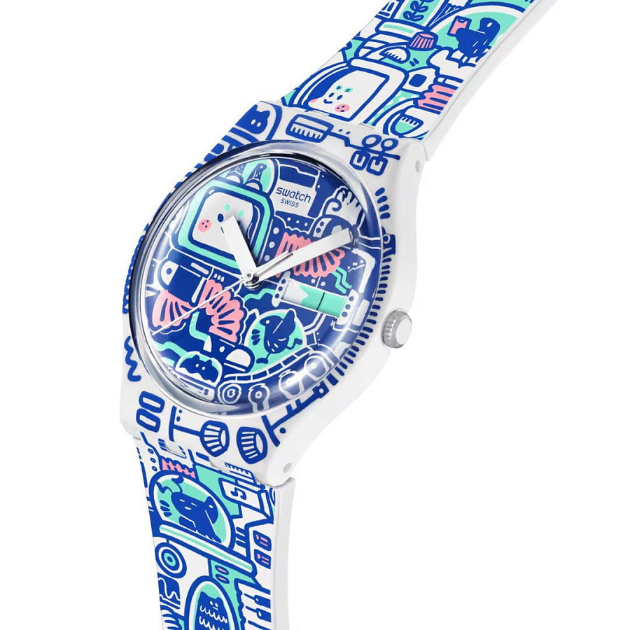 Часы Swatch Gent Biosourced Standart SO28Z702 — кварцевые, пластик
