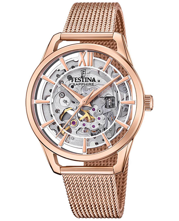 Часы Festina Automatic F20628/2 — женские, серебристый