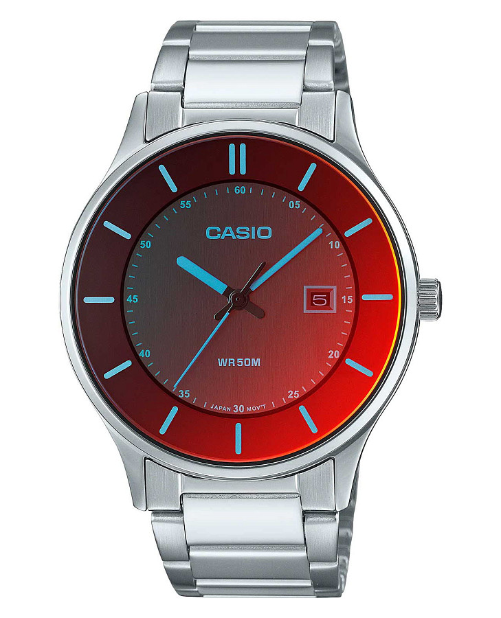 Часы Casio Collection MTP-E605D-1EVDF (MTP-E605D-1E) — мужские, красный