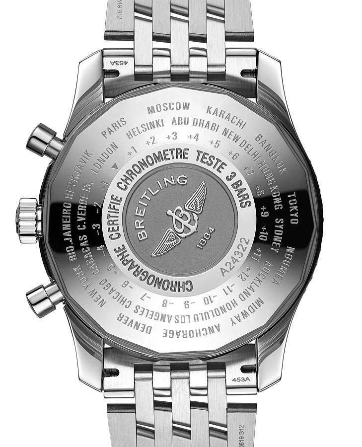 Часы Breitling Navitimer Chronograph GMT 46 A24322121C2A1 — нержавеющая сталь, мужские