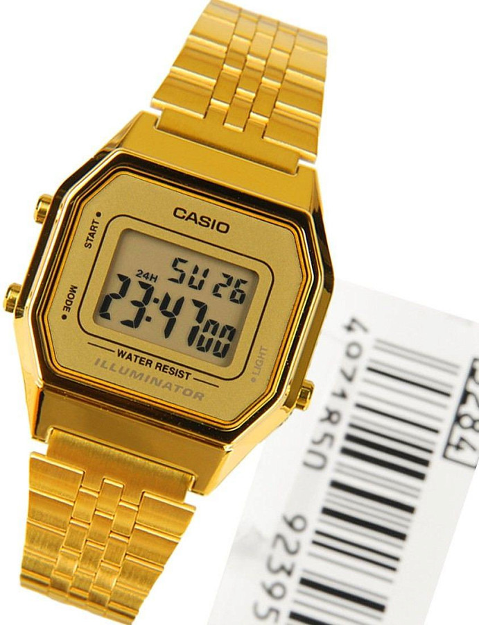 Часы Casio Vintage LA680WGA-9D — золотой, металл сталь