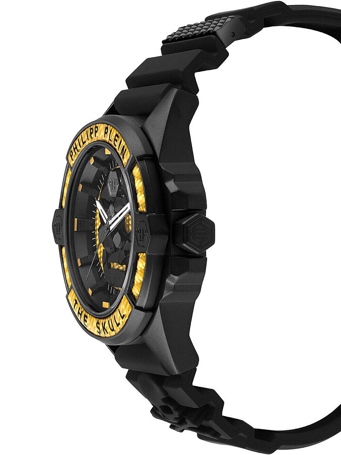 Часы Philipp Plein The Skull Carbon Fiber PWAAA1922 — силикон, мужские