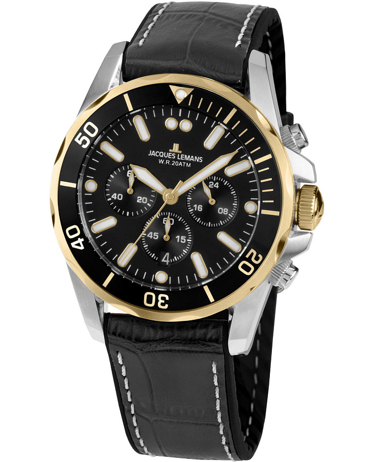 Часы Jacques Lemans Sport 1-2091D — мужские, черный