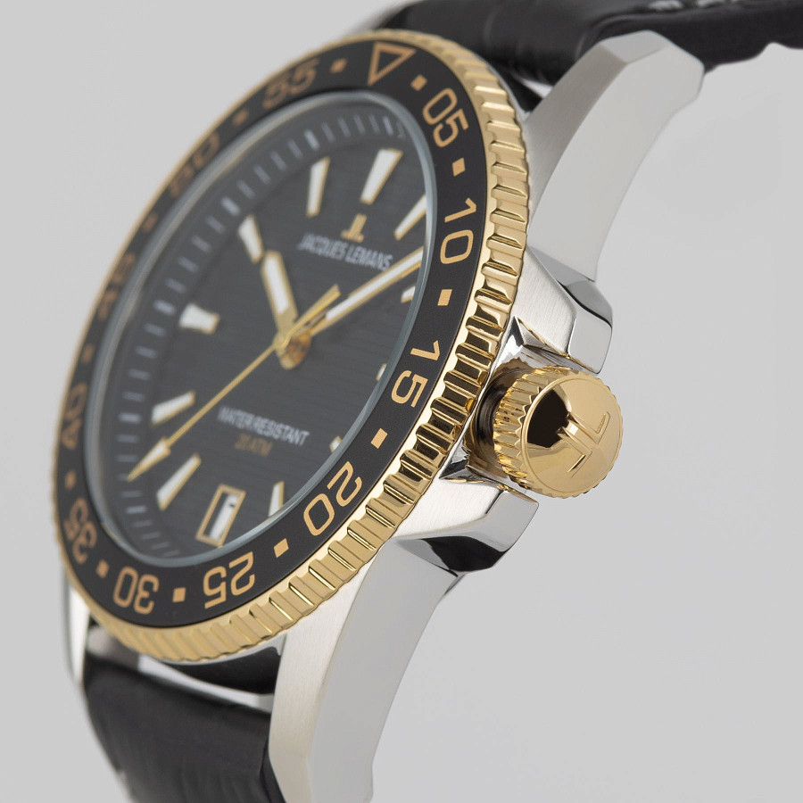 Часы Jacques Lemans Liverpool Diver 1-2205G — сталь металл, Австрия