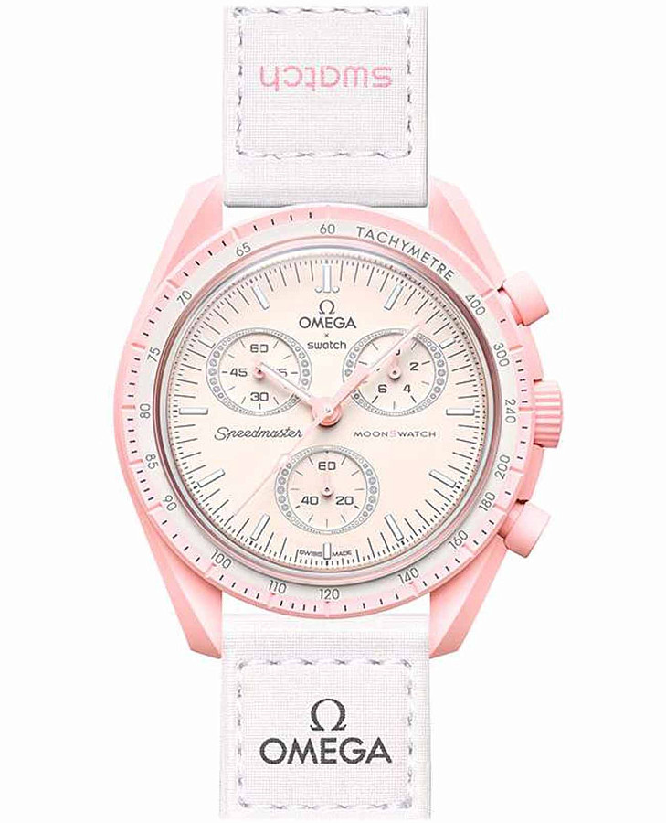 Часы Swatch x Omega Bioceramic Moonswatch Mission to Venus SO33P100 — мужские, антрацитовый