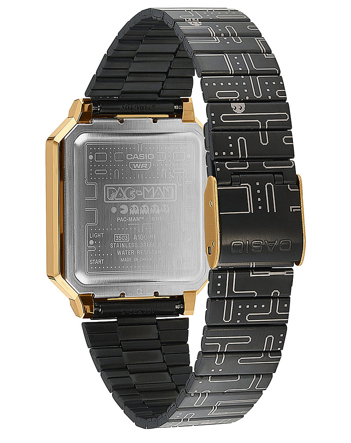 Часы Casio Vintage Pac Man Limited Edition A100WEPC-1B — нержавеющая сталь, мужские